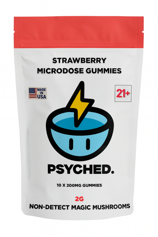 Microdose Mushroom Strawberry Gummies - 10 x 200mg