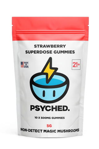 Superdose Mushroom Strawberry Gummies - 10 x 500mg