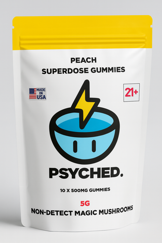 Superdose Mushroom Peach Gummies - 10 x 500mg